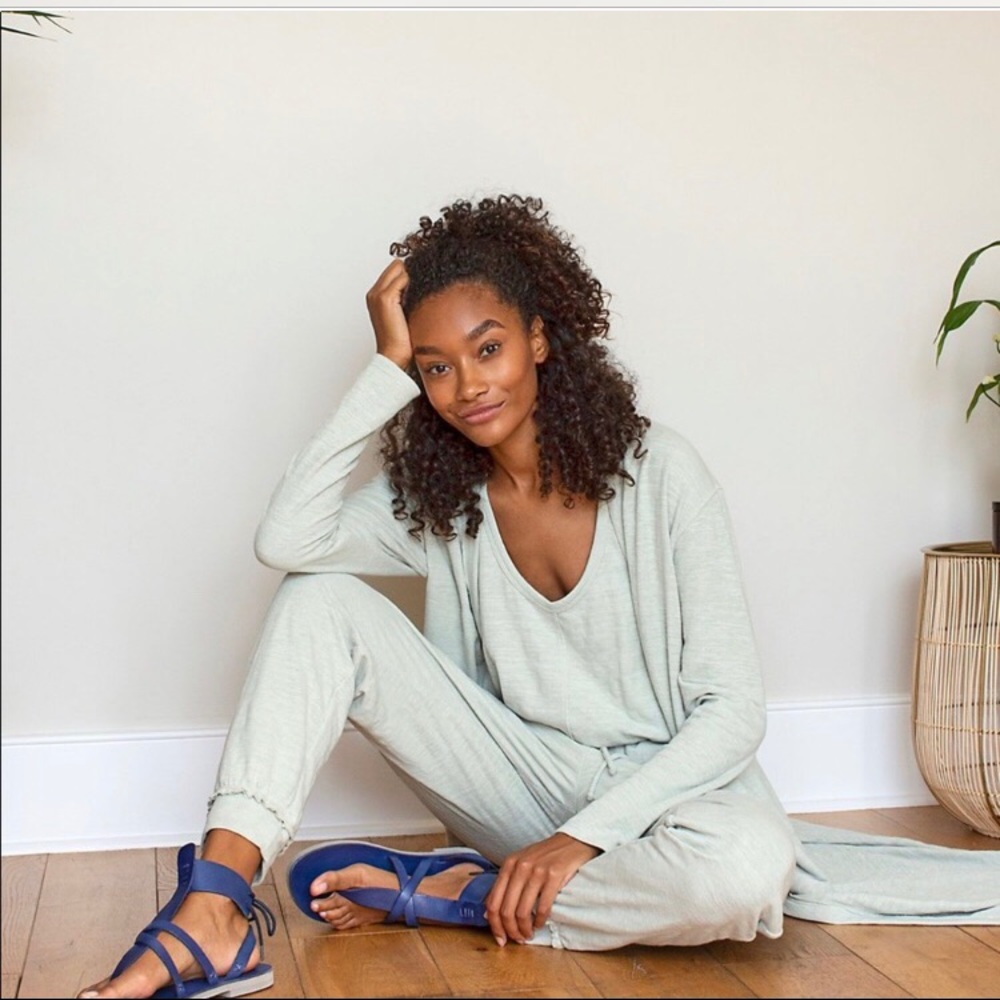 BiCoastal cardigan and jumpsuit set in Palm
